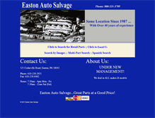 Tablet Screenshot of eastonautosalvage.com
